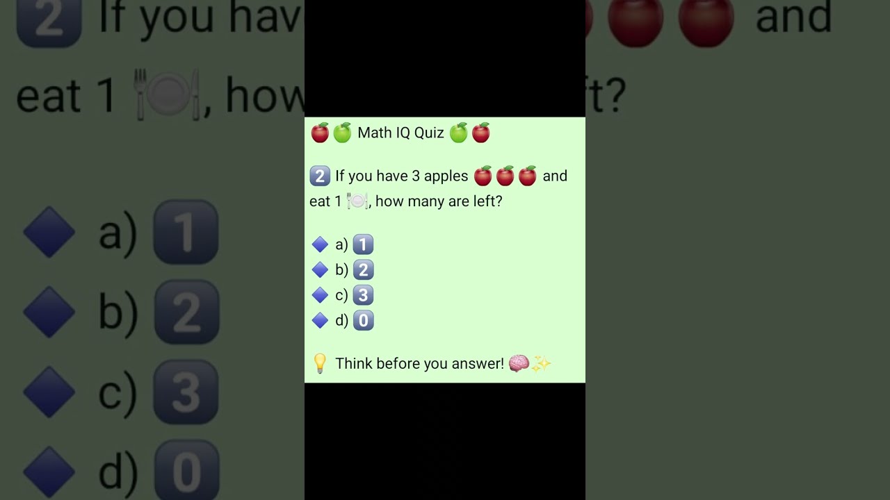  Math IQ Quiz Can You Solve This Simple Riddle Shorts