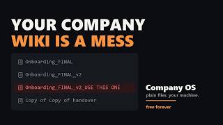 Your company wiki is a mess. Here's what I built instead.