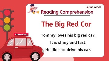 GRADE 1-3 Reading Comprehension Practice I The Big Red Car I Let Us Read! I with Teacher Jake
