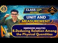 UNIT AND MEASUREMENT|Deducing relation among the physical quantities|L-8,By sher Bahadur sir