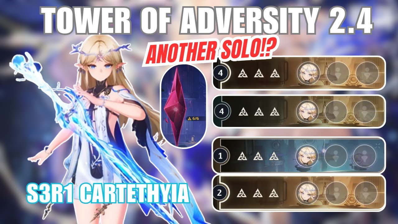 New Reset! Solo Under 1 Minute? S3R1 Cartethyia Clears Tower of Adversity 2.4 - Wuthering Waves