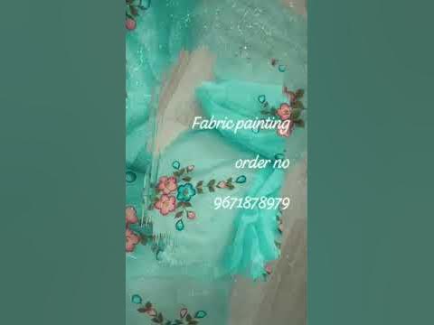 flowers new design handmade fabric painting - YouTube