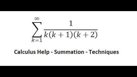 Calculus Help: Find the summation - ∑ From (k=1) to ∞ 1/[k(k+1)(k+2)] - Partial Fractions