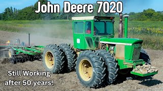 John Deere 7020 4wd Tractor Disking