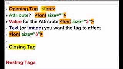 Understanding HTML tags part 1