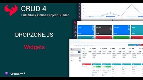 DROPZONE JS - CRUD 4 Widgets