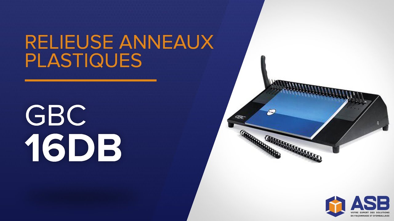 Relieuse anneaux plastiques GBC 16DB I ASB