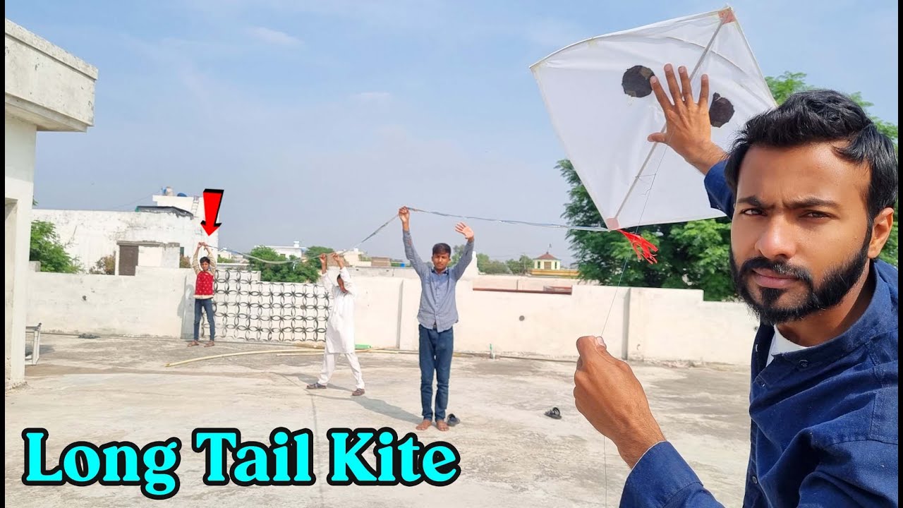 Longest Tail of Kite😱 Long tail kite Big Dum wali Patang Kite
