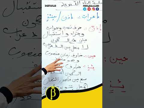 شاهد إعراب إذن حينئذ نقطة مجاني ة في البكالوريا بالتوفيق للجميع