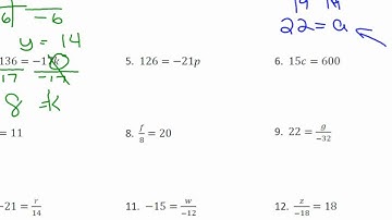 3.1/3.2: Solving One Step Equations (Part 2)