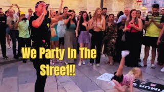 EKI - WE PARTY IN THE STREET OF MILAN!! 🇮🇹 (BUSKING COLLAB WITH SHVED SAXOPHONIST)