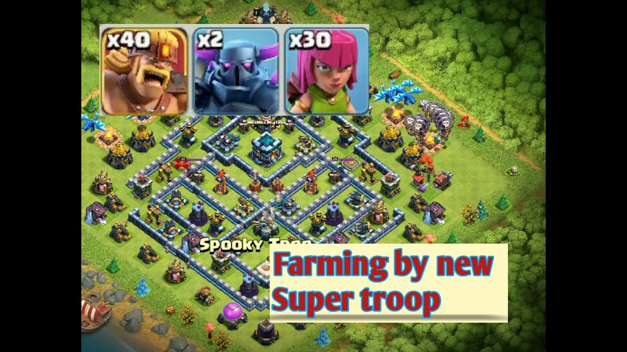New super troop Attack| Farming strategy | 2020 