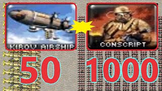 Kirov vs Conscripts - Same Cost - Red Alert 2