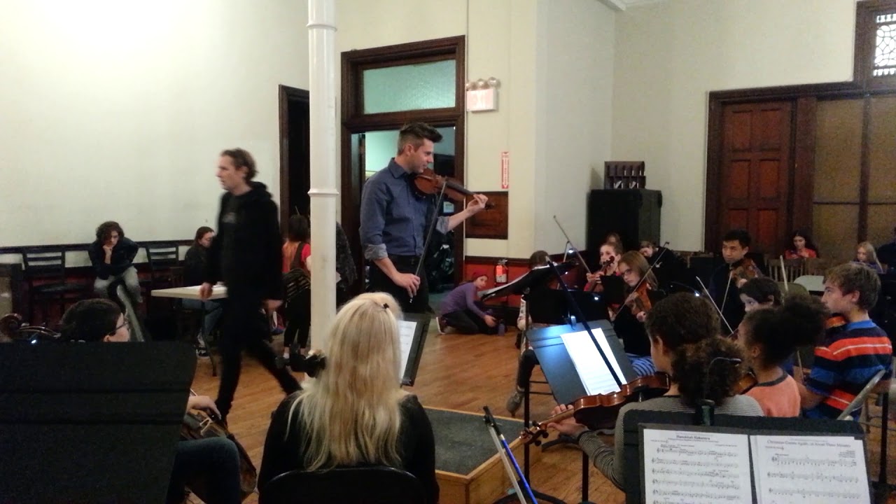 ETHEL Quartet working with the Overture Orchestra
