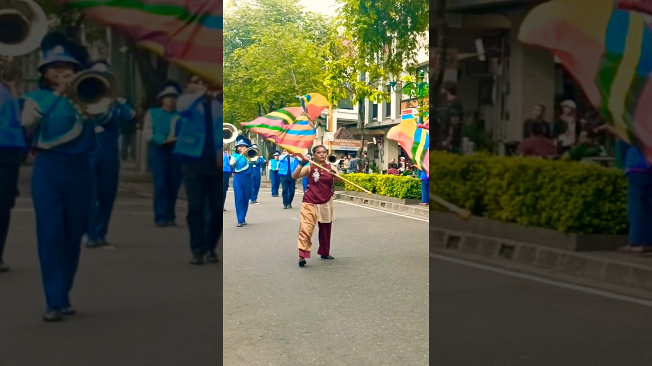 wow keren betul🔥 color guard marching drumband