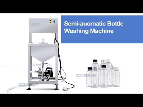 ZONESUN Semi Automatic Bottle Washer Cleaning Machine Plastic