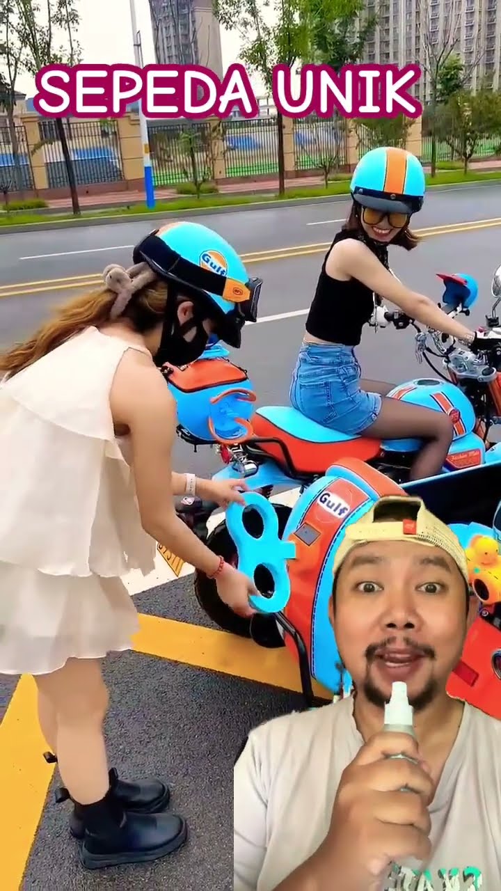 NAIK SEPEDA UNIK!!!!?? #cute #funny #happy #motovlog #motorcycle