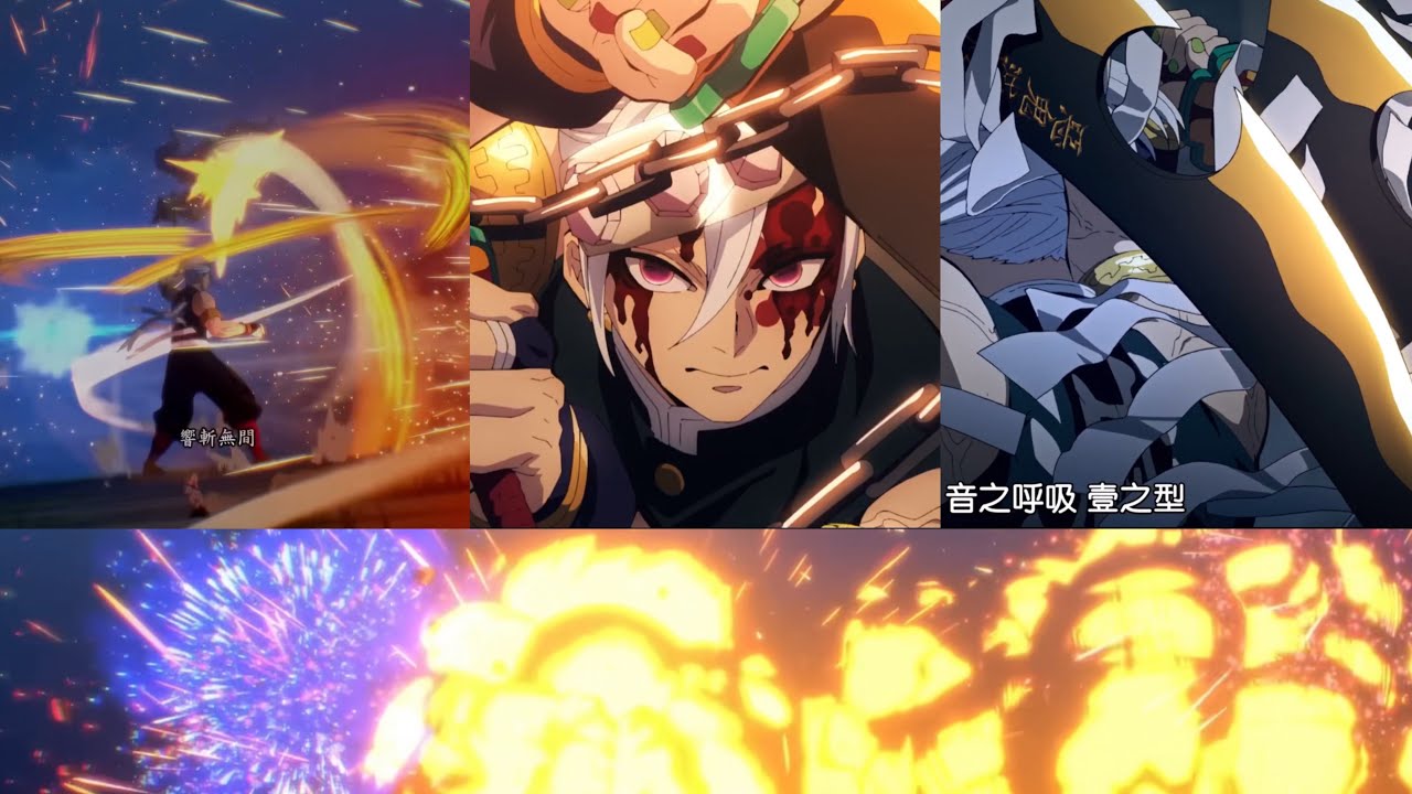 【Demon Slayer】All Sound Breathing in Anime & Game｜鬼灭之刃 音之呼吸全动画&游戏 （4K 60FPS）