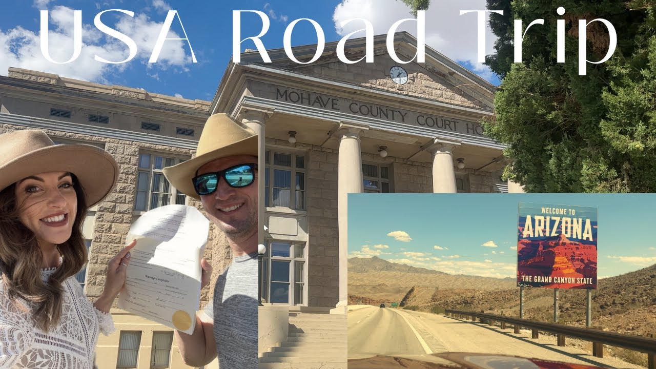 USA Road Trip Nevada - Arizona 🇺🇸 Getting our wedding license & Airbnb Tour || Wedding Vlog Day 4