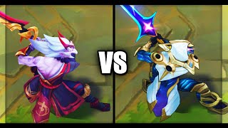 Blood Moon Master Yi vs Cosmic Blade Master Yi Epic Skins Comparison (League of Legends)