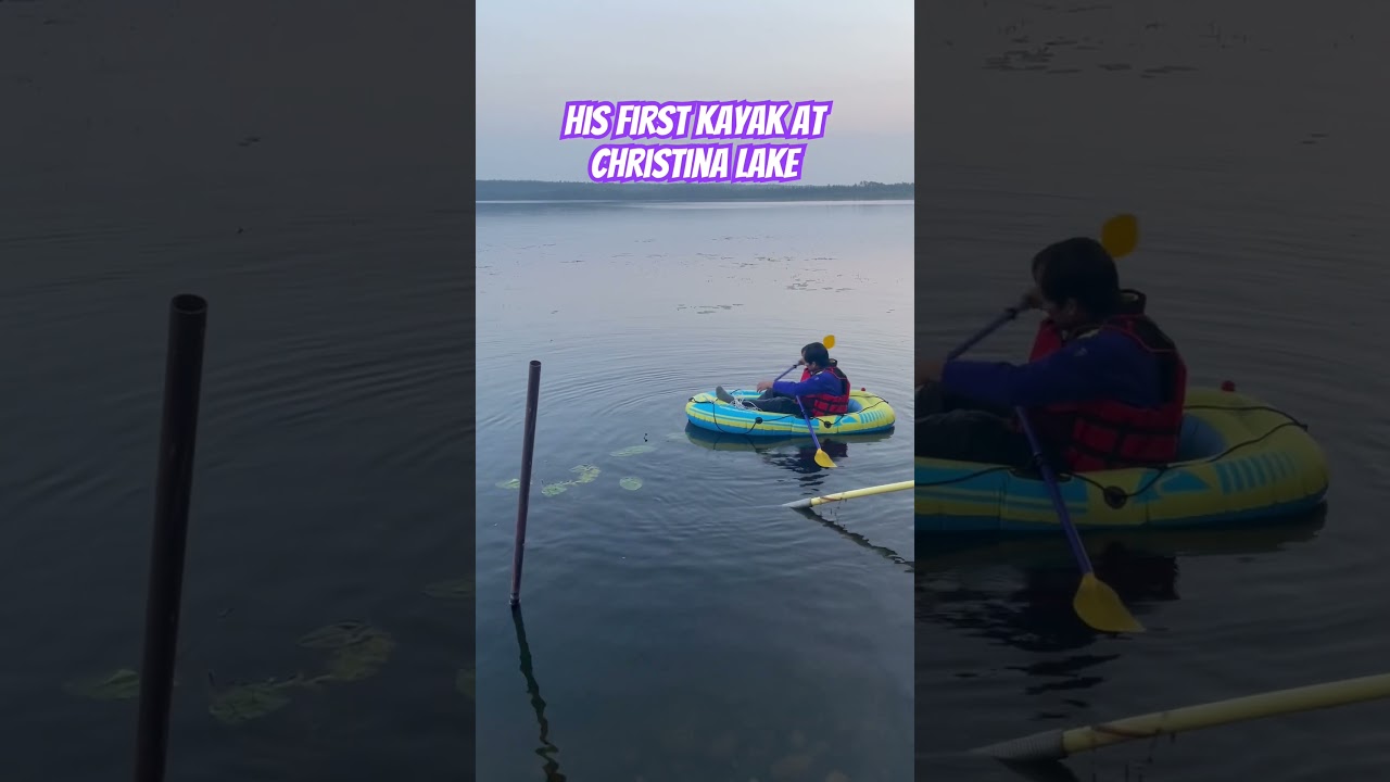 Hubby’s first kayak experience! Lakeliving 