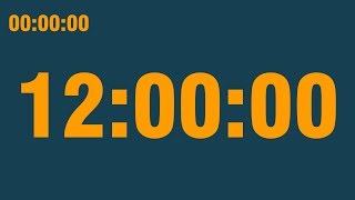 12 hour timer (play at 0.5x speed) (with end alarm, time elapsed and progress bar)