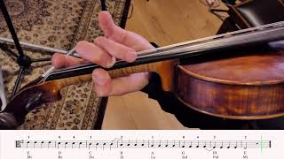 Viola E minor melodic SCALE, Slow work through (♩ = 60)  STUDENT screenshot 5