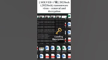 || SOLVED ✅🔘|| #2023lock (.2023lock) #ransomware #virus – #emoval #and #decryption