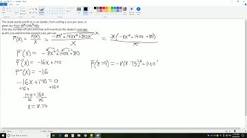 Applied Calculus Ch. 4.2: Second Derivative Test Example 2
