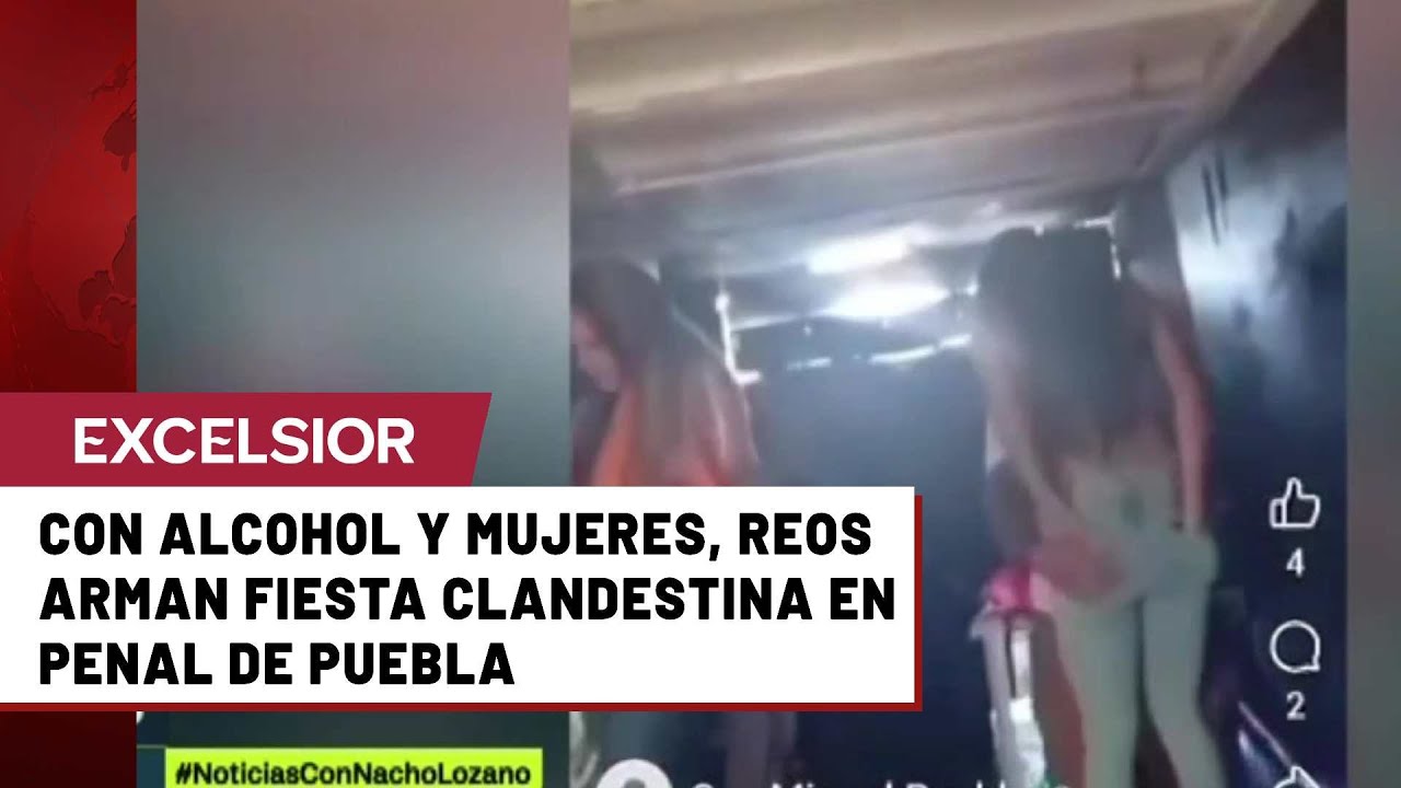 Filtran video de fiesta clandestina en penal de Puebla