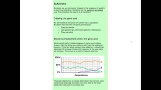 05 Mechanisms for Evolution 1 Mutation and Migration