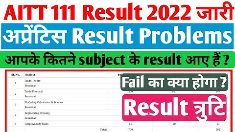 AITT 111 Result problem 2022, AITT Result fail 2022, AITT 111 Raise a grievance 2022, AITT 112 Exam