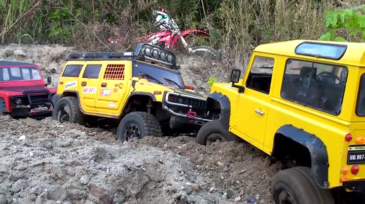RC Cars OFF Road Sands Winch Can Help — Hummer H2 4x4 Axial SCX10 Rescue Land Rover Defender 9009
