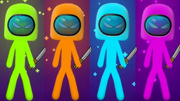 Stickman Party 1 2 3 4 Players - AMONG US - 💥💥💥 Gameplay ( android / ios )