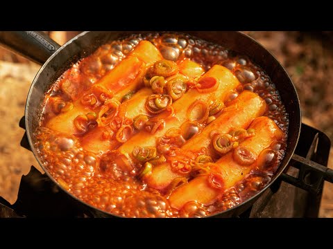 떡볶이 / 물떡 / 가래떡 구이 / 가래떡을 먹는 3가지 방법 / Bar Rice Cake / Camping, Cooking / 캠핑요리 / 캠핑한끼