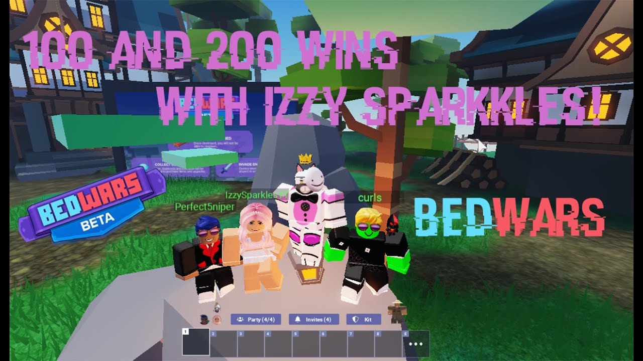 100 and 200 Wins With Izzy Sparkles Bedwars