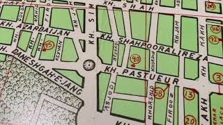 Old city plan of Tehran, Iran, 1961 | SKU: 192206
