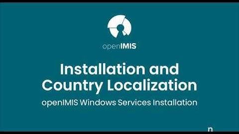 openIMIS Installation and Country Localization - Windows Services Installation