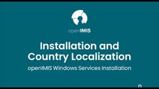 openIMIS Installation and Country Localization - Windows Services Installation