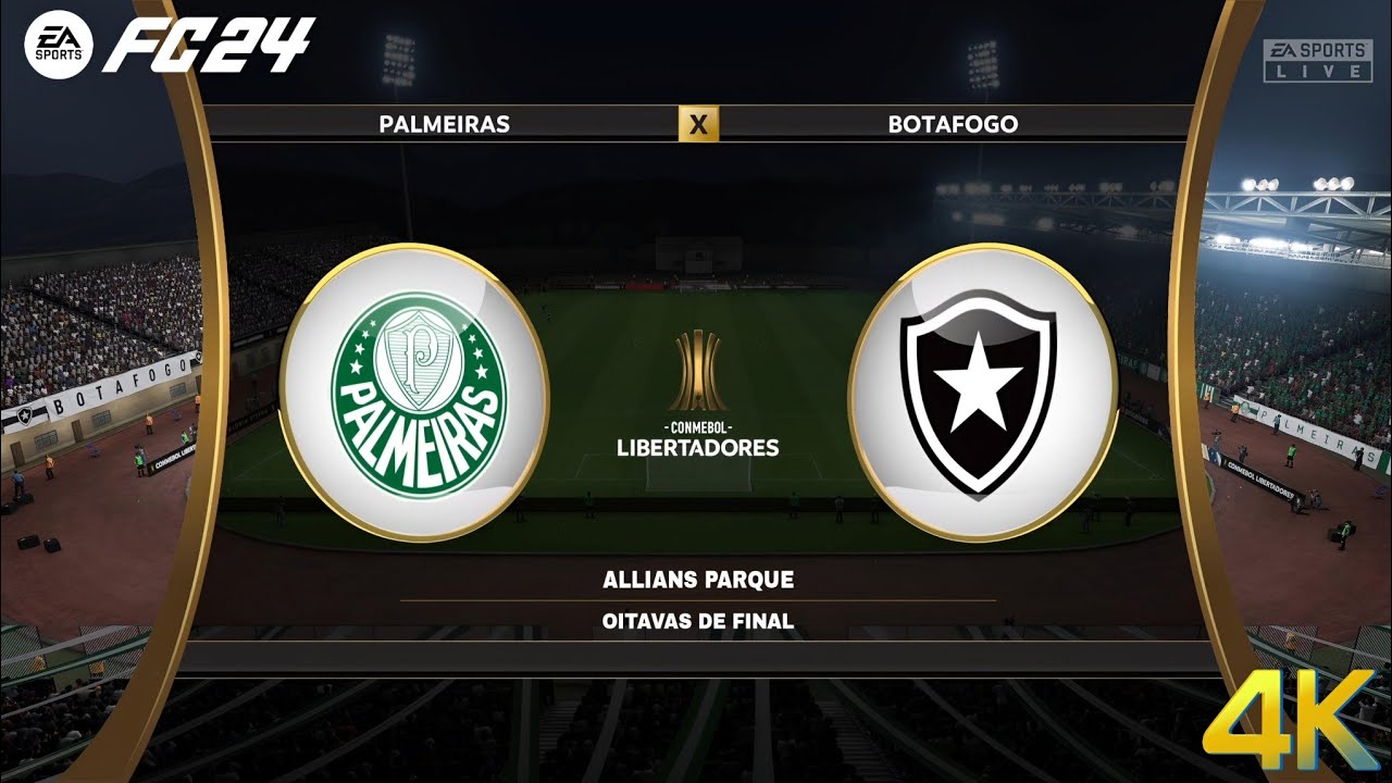 Palmeiras x Botafogo | Conmebol Libertadores 2024 | Oitavas de Final ...