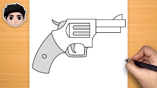 How to Draw Revolver Gun | Easy Step-by-Step