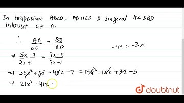 In the adjoining figure, ABCD is a trapezium in which `CD||AB` and its diagonals intersect at O.