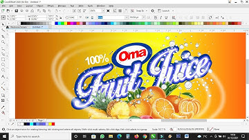 How to Design Fruit Juice Label / Learn basic tools In Corel Draw / Corel Draw Tutorials