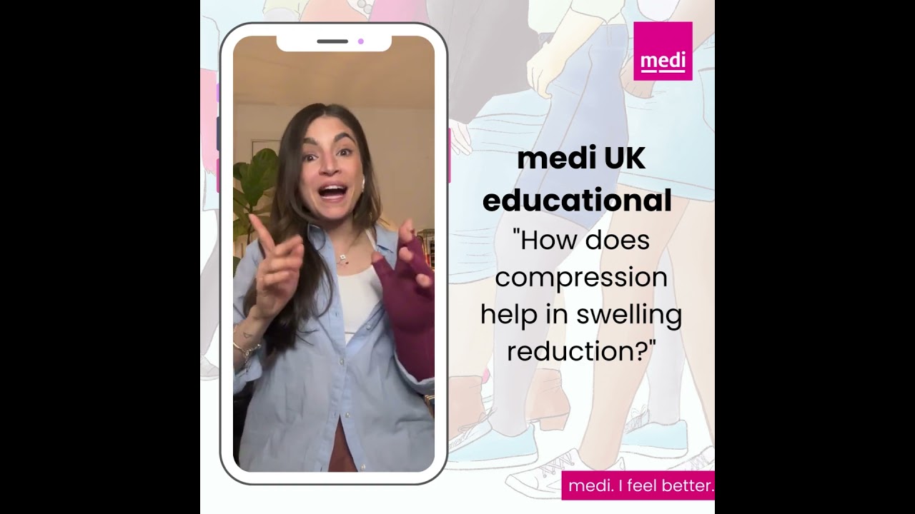 How does compression help in swelling reduction?