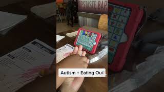 Autism and Eating Out #autismawareness #autismsociety #speechtherapy #autismfood