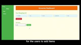 Smart Grocery Dashboard | CS50 Harvard Final Project | Vijay Pradeep
