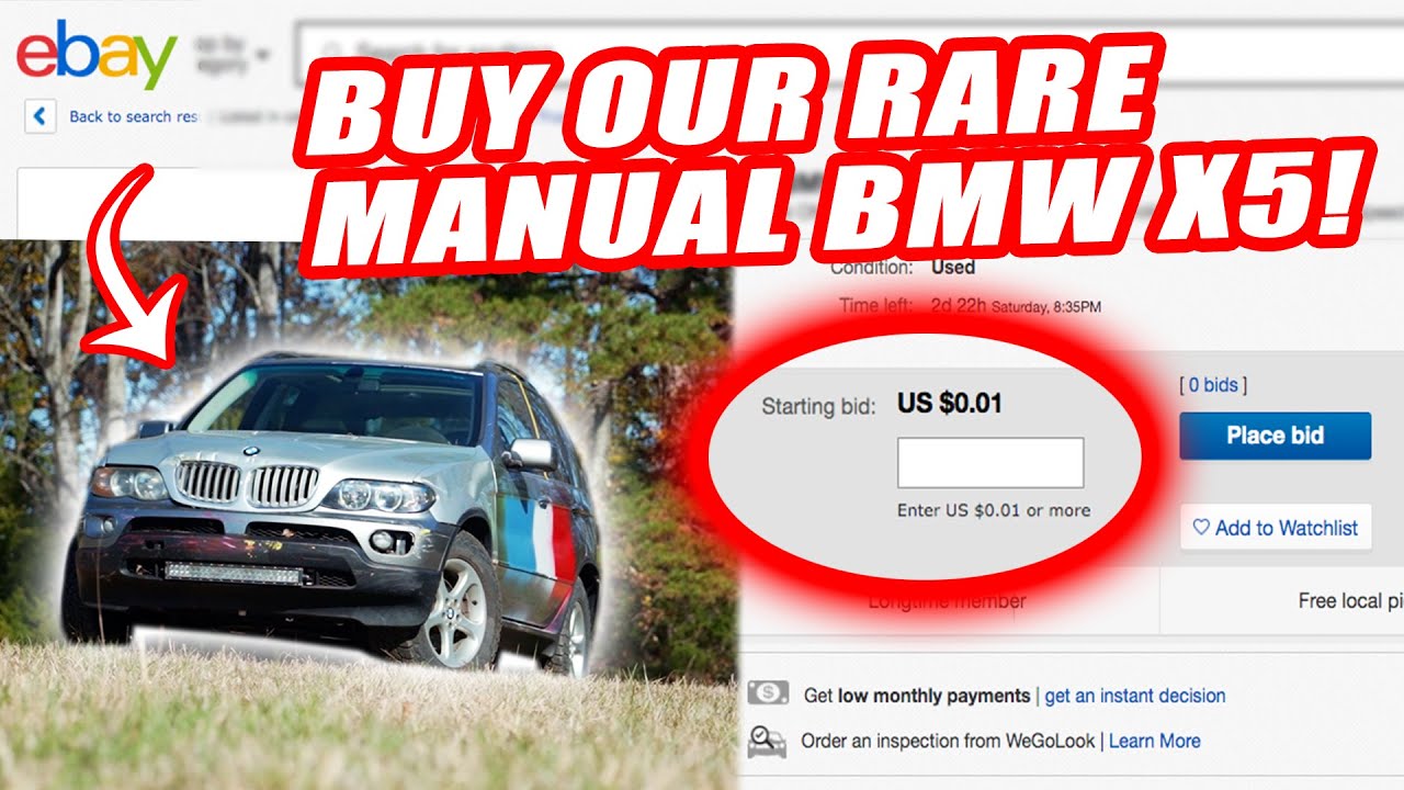 LISTING OUR RARE 6 SPEED MANUAL BMW X5 ON EBAY FOR 0.01! *BID ON IT