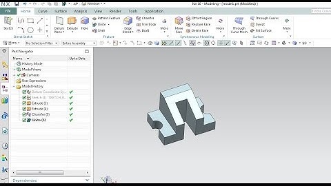 Siemens Nx CAD Basic Modeling tutorial for beginner part 4  NX 10
