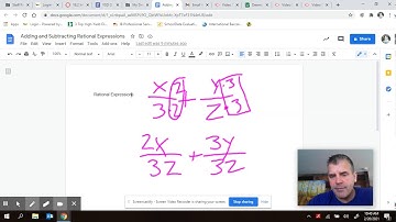 Honors Algebra 2 Lesson 9-2 Adding and Subtracting Rational Expressions Intro and Ex 1