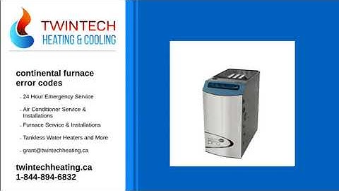 continental furnace error codes